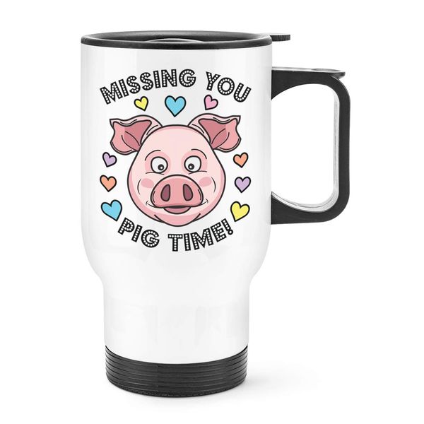 Missing You Pig Time Travel Mug Cup with Handle