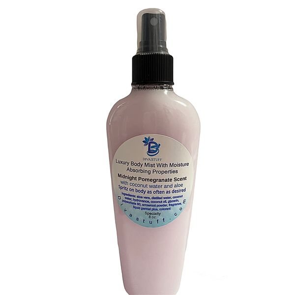 Diva Stuff Midnight Pomegranate Scented Moisture Mist With Sweat Absorbing Properties, Coconut Water and Aloe