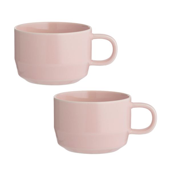 Typhoon Cafe Concept Flat White Mug, Pink, 300ml