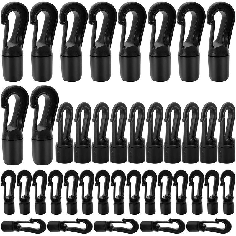 Pack of 40 Plastic Hooks for Rubbers Plastic Hooks Rope Hooks for ...