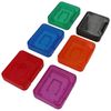 Assecure pro tough plastic storage case holder covers for SD SDHC & Micro SD memory cards - 12 pack multi colour