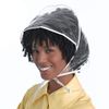 SelfTek 2 Pcs Rain Bonnet with Visor Clear Plastic Rain Hats, Waterproof Rain Scarf Protect Hairstyle for Women Lady (White)