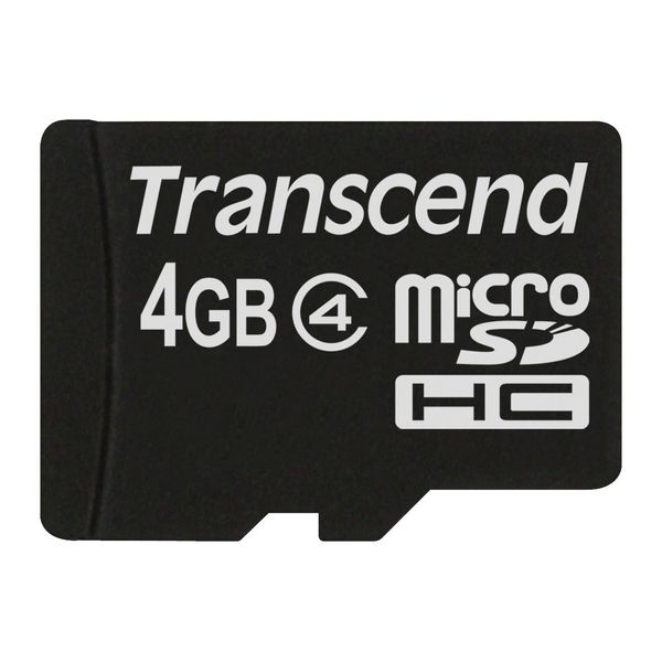 Transcend TS4GUSDC4 Micro SDHC 4GB Class 4 Speicherkarte Schwarz