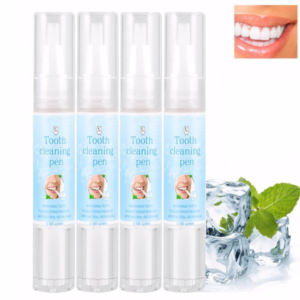 VEROA 4Pcs Teeth Whitening Essence Pen Kit - Fast Gentle Teeth Whitening Gel Safe Effectively Removes Tooth Stains - Tooth Whitening Pens for White Teeth 4ml*4pcs