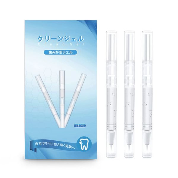 GEL-N FIDAC Clean Gel, Teeth Whitening Gel, Toothpaste, Whitening Pen, Pack of 3