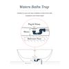 Waters - Slim, Adjustable Bath Trap. Fits Between The Bath and Floor (min Space Requirement 95mm)