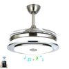 42"Modern Ceiling Fan Light With LED Bluetooth Music Player Retractable Blades