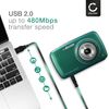 CELLONIC® Camera USB Cable Replacement for Charger 1.5m Lead Fast Charging Data Cable File Transfer - Black PVC