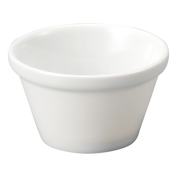 Koyo Pottery 13400099 Tableware, Hotel Restaurant Specifications, Dish, Sauce, Divided Dish, Dip, Sauce Cup, 2.4 inches (6 cm), Microwave and Dishwasher Safe, Orbit, Solid, Frosty, White, Made in