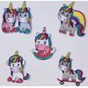 Unicorn Embroidered Iron on Applique Patch for Clothes Backpacks Shoes,5 Pack