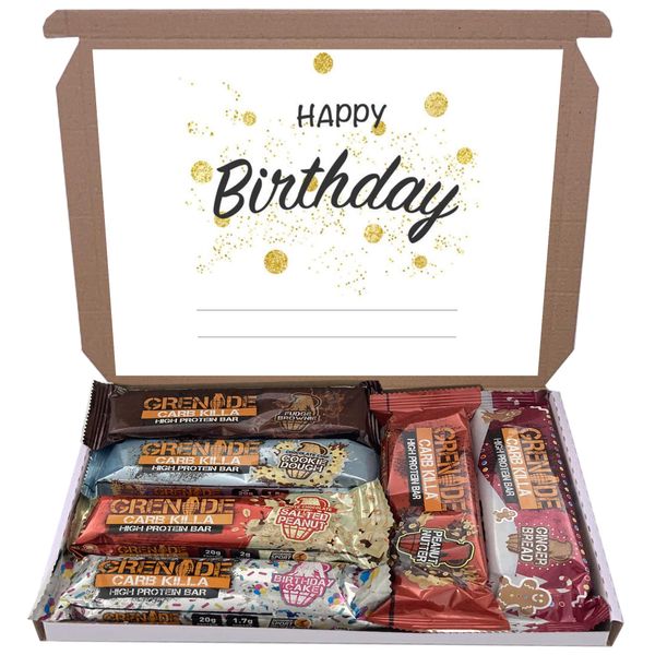 Grenade Carb Killa 6x60g High Protein Bars Bar Gift Hamper Box Mixed 6 Flavours (Birthday - 4)