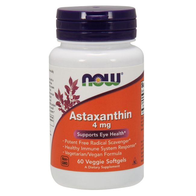 NOW Foods Astaxanthin, 4 mg, 60 Veg Softgels