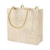 Caspari Pebble Small Square Gift Bag in Gold, 2 Count