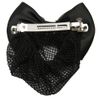 GLOBAL BOX Ribbon Barrette with Net Simple Chignon, 1 Piece (Black A)
