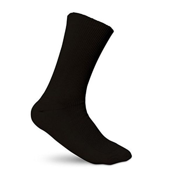 Cottonique Spandex-Free Elite Elastic-free Socks made from 100% Organic Cotton, Black, Small