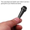 sourcing map 2Pcs Mini Microphone Tiny Microphone Portable Microphone with Covers for Singing Voice Recording Video for Phone Computer Notebook Black, Silver