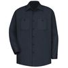 Red Kap Men's Wrinkle-Resistant Cotton WorkShirt, Dark Navy, Medium