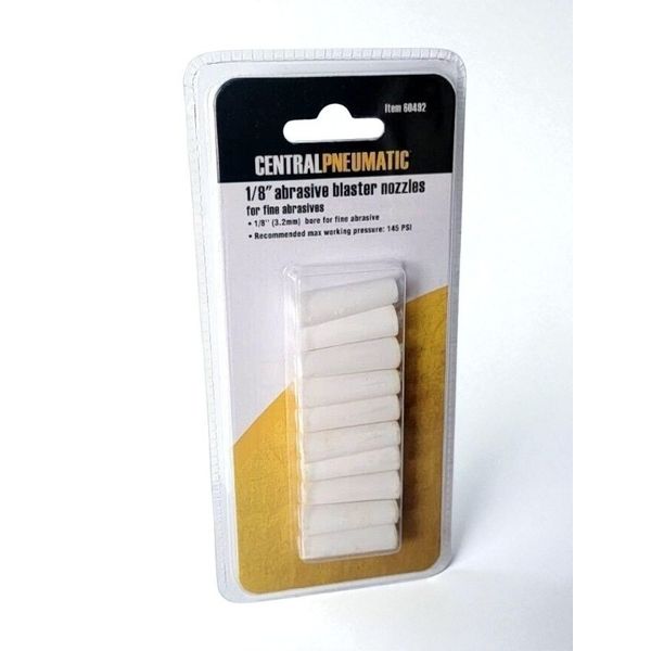 1/8" Fine Sandblaster Nozzle Sand Blaster Tip Ceramic Abrasive Nozzles 10-Pack