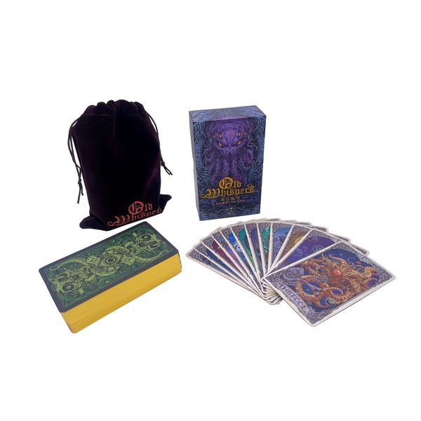 Cthulhu Octopus Mystery Game Mythical Fantasy Tarot Cards Collectible Divination Playing Cards Decks Magic Party Fortune Telling Cards Game Artwork(Dark Purple)