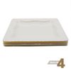 10 Inch Square Plain White Melamine Dinner Plate  - 4 Pcs/Set