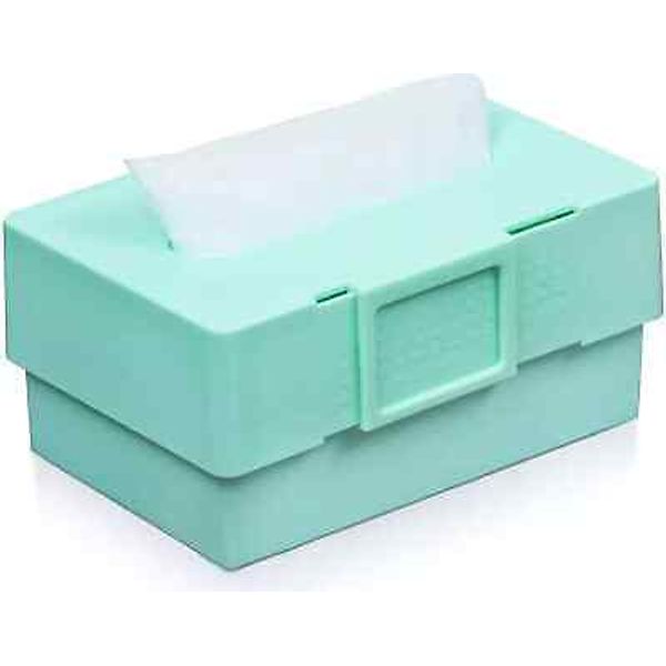 Tissue Box Cover with Creative Perpetual Calendar for Home Bath Bedroom Teal