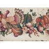 Printed Linen Tablecloth 52x70" Oblong, FALL,PUMPKINS & TURKEY, THANKSGIVING,BM