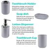 Papillon Bathroom Accessories Set-6 Piece Plastic Gift Set Toothbrush