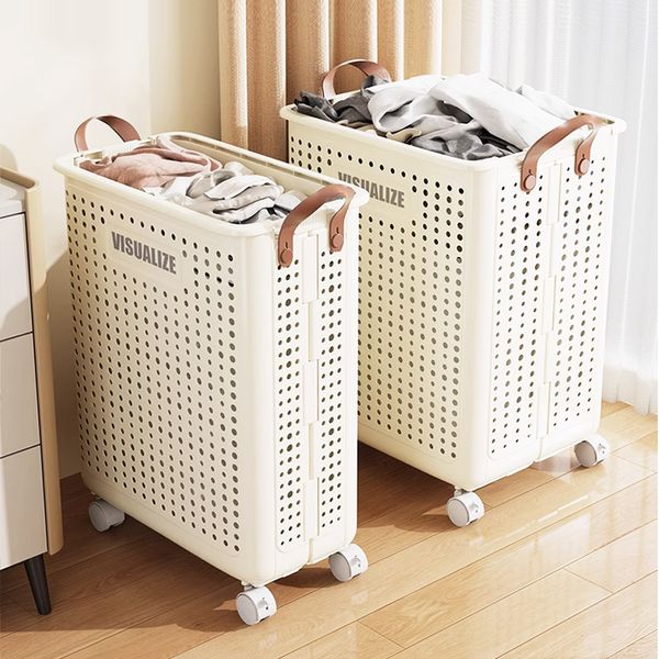 Foldable Mobile Laundry Basket Laundry Hamper