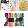 16Pcs Multicolor Embroidery Thread Polyester Gradient Embroidery Thread Cross Stitch Floss for DIY Knitting Sewing Project