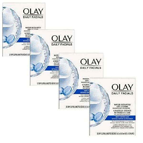 Moist Moisture Olay Daily Facial Cleansing Cloth for Deep Purifying Clean Makeup Remover 33ea(3ea), 33ea(3ea)