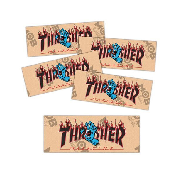 SC x Thrasher "Screaming Flame Logo" Grip Strips (Clear) Mob Grip 9" x 3.25"