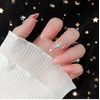 24pcs Almond Shape Nail Tips Water Drop Nail False Nail Making You More Nice ,Can Be Used For Wedding,Party,Holiday,Dating,Prom,Daily Life