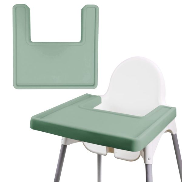 High Chair Placemat, Durable for Ikea High Chair Placemat, All-inclusive Dining Chair Cushion, Clean and Hygienic, Suitable for Ikea Antilop Highchai, for Toddlers and Babies (Green)