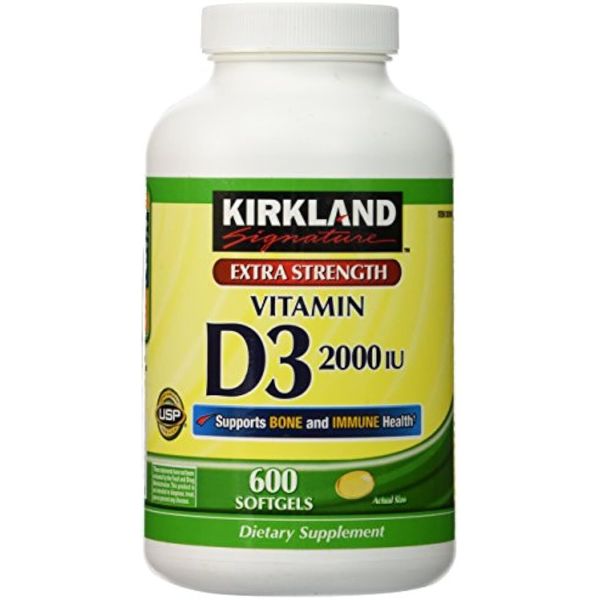 Kirkland Vitamin D-3 2000 IU 600 Soft Gels