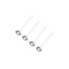 4pcs Clear Acrylic Nose Studs 2.5mm Clear Gem Bio-Plastic PTFE Bone Flexible Retainer