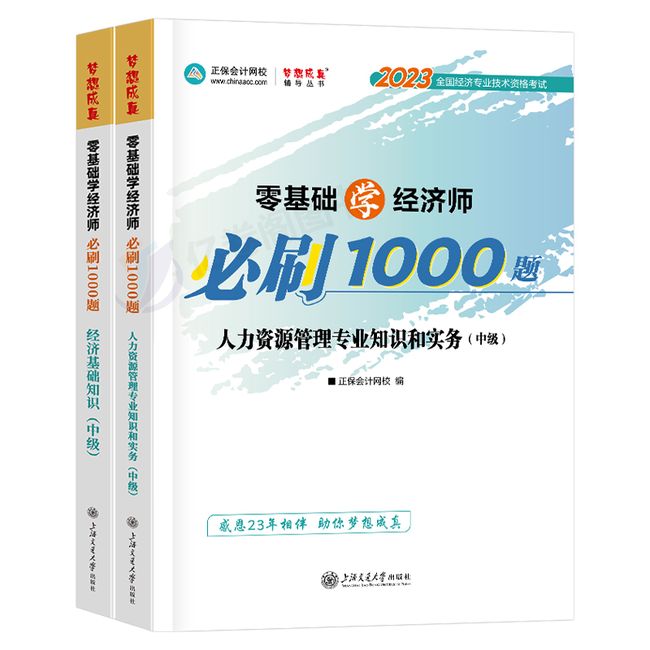 中级经济师2023年人力资源必刷1000题考试教材历年真题库试卷工商管理财政税收人资财税建筑与房地产金融专业基础刷题练习题官方23【金辉荣丰图书】