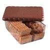 Snips Rectangular Biscuit Saver, Brown/Clear