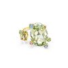 Swarovski Gema open ring, Mixed cuts, Multicolored, Gold-tone plated, 55