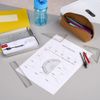 Linex Maths Set for Students, Geometry Set in a Tin, 10 Pieces, Compass, Protractor