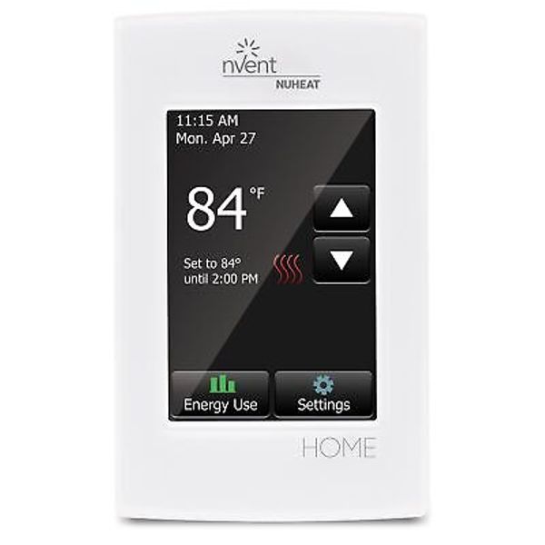 nVent Nuheat Home AC0056 Programmable Touchscreen Thermostat, for Radiant Hea...