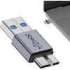 Type C Gen2 Adapter,USB C to Miccro-B Adapter,USB External Hard Drive Adapter,Mobile Hard Disk Data Cable Adapter for HDD, Laptop, Computer