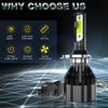 H4 9003 Ice Blue LED Headlight Bulb Conversion Kit High Low Beam 8000K 2500LM