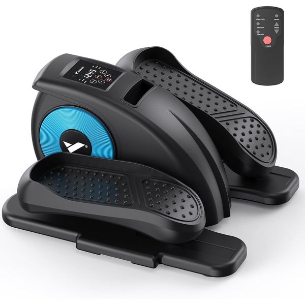 MERACH Compact Under Desk Elliptical Machine Adjustable Speed Quiet Operation