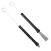 Dreld Drum Wire Brushes Drumstick Brushes Retractable Retractable Extruded Comfortable Rubber Handle 1 Pair