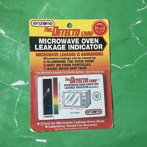 NEW VTG 1990 "The Detecto Card" DIY Microwave Oven Leakage Detector by Enzone