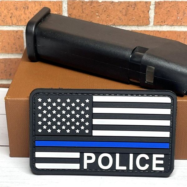United States PVC Patch - Tactical Morale Police Thin Blue Line Flag Patch