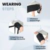 Hamstring Compression Sleeve with 3 Adjustable Straps,Thigh Compression Sleeve for Men Women,Thigh Wrap Compression for Pulled Hamstring,Groin ,Quad,Hamstring Brace for Hamstring Injury, Leg Brace for Upper Thigh support (Black, Medium)