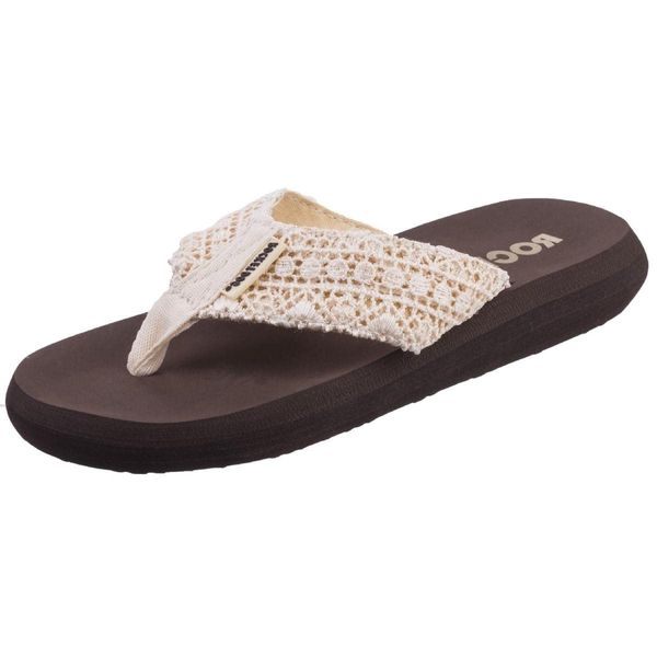 Rocket Dog Women's Spotlight Flip Flops, Beige, 3 UK