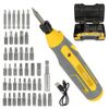 Rechargeable 4V Cordless Electric Screwdriver USB Charging Drill w/43pcs Bit Set