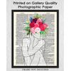 Lady with Flower Head Line Figure Abstract Wall Art: Minimalist, Aesthetic & Boho Wall Art for Home, Office, Bedroom & Living Room Decor - Unframed Posters 8x10"